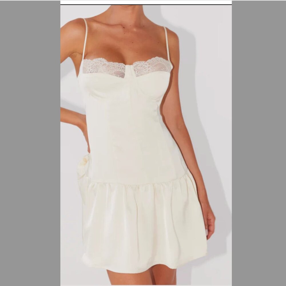 Peppermayo Exclusive - Take A Chance Bustier Mini Dress - Ivory
